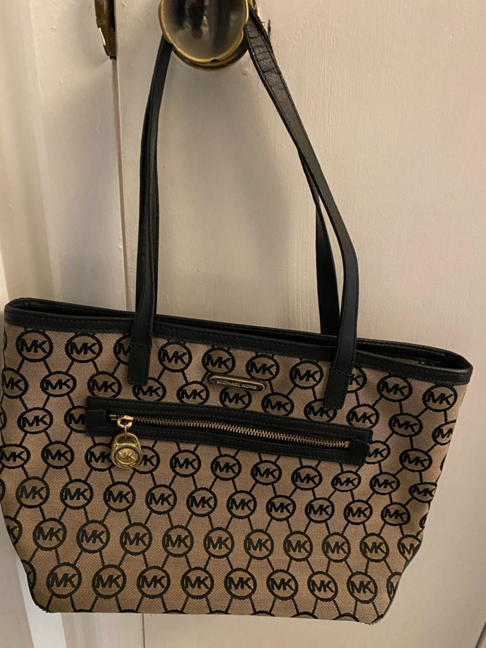 Michael Kors Logo Brown Medium Shoulder Bag Used